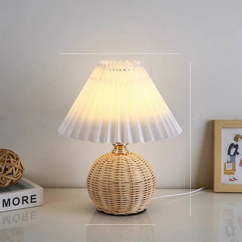 Wren Rattan Bedside Lamp
