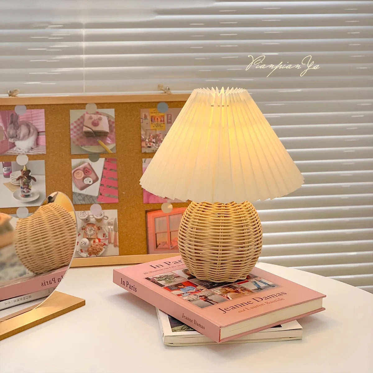 Wren Rattan Bedside Lamp