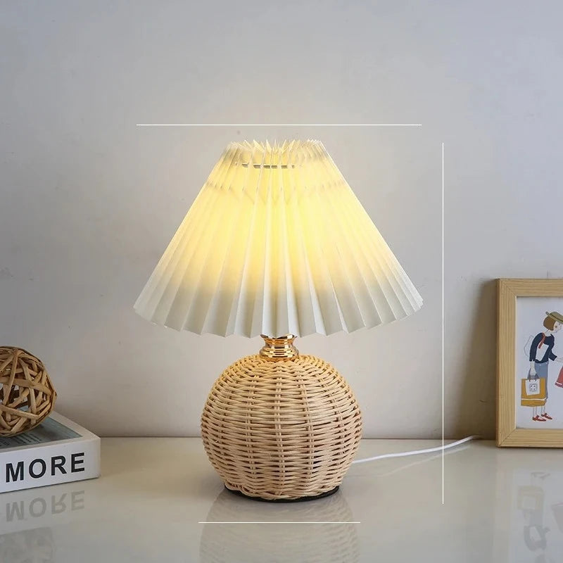 Wren Rattan Bedside Lamp