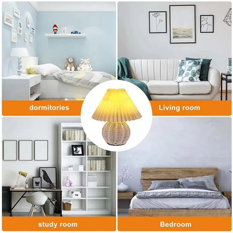 Wren Rattan Bedside Lamp