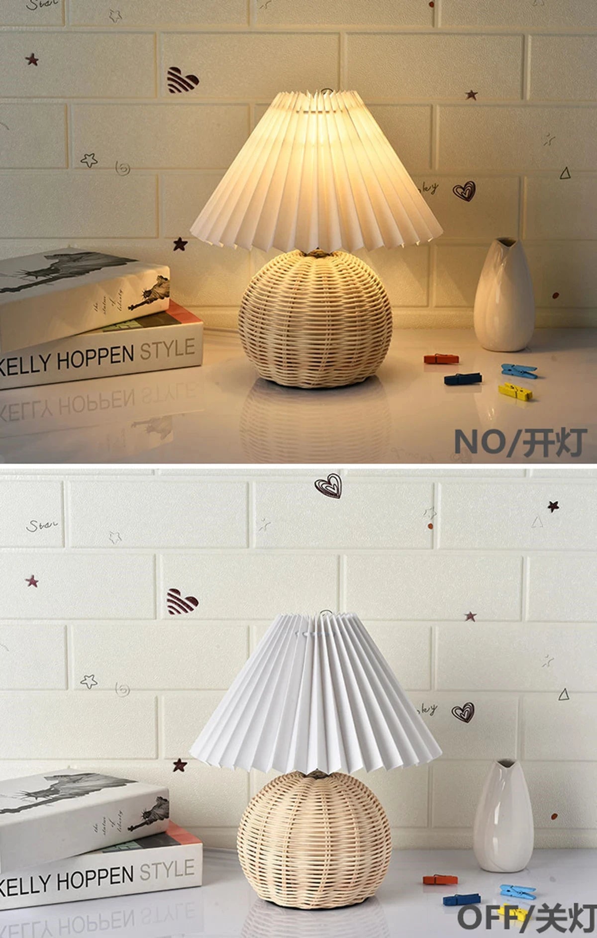 Wren Rattan Bedside Lamp