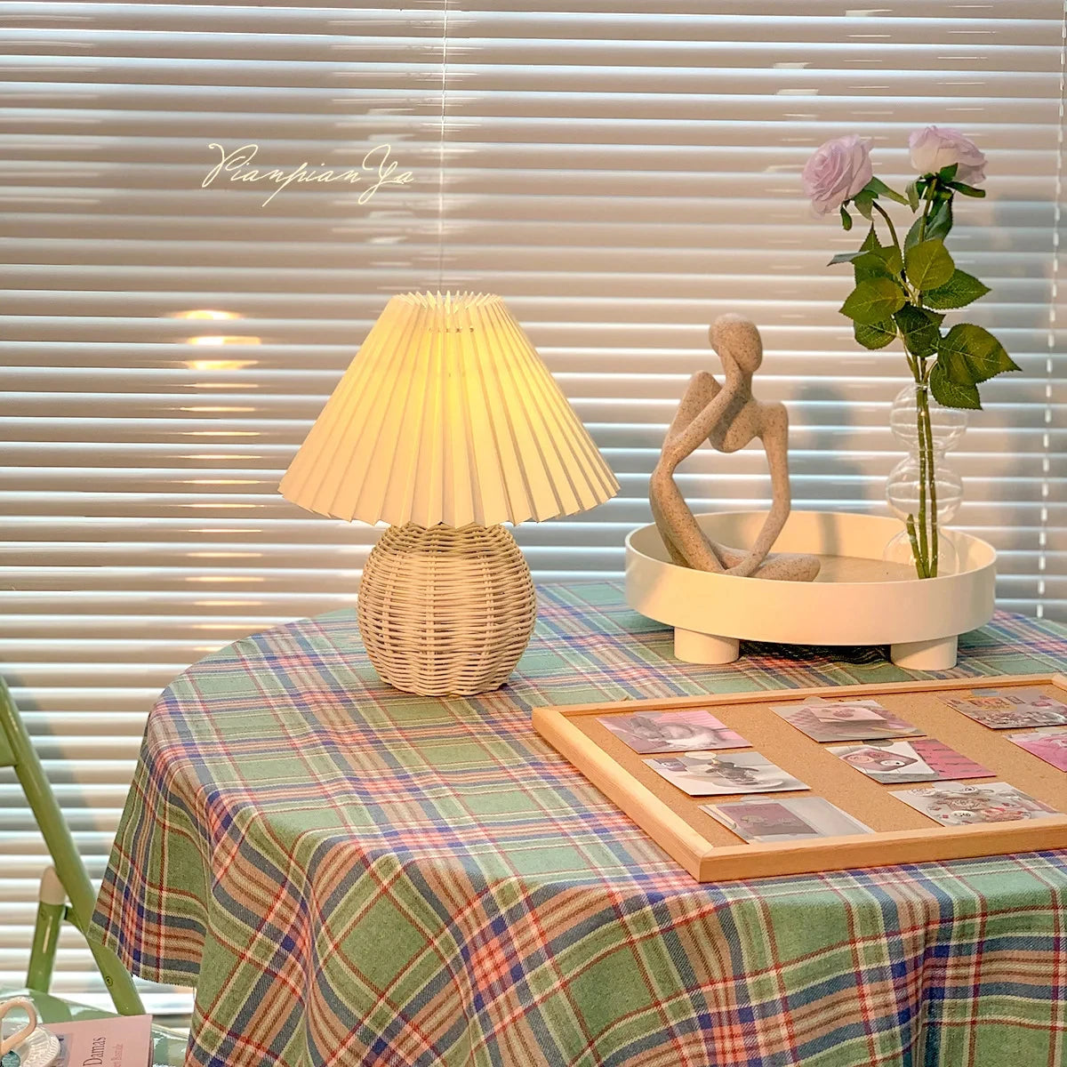 Wren Rattan Bedside Lamp