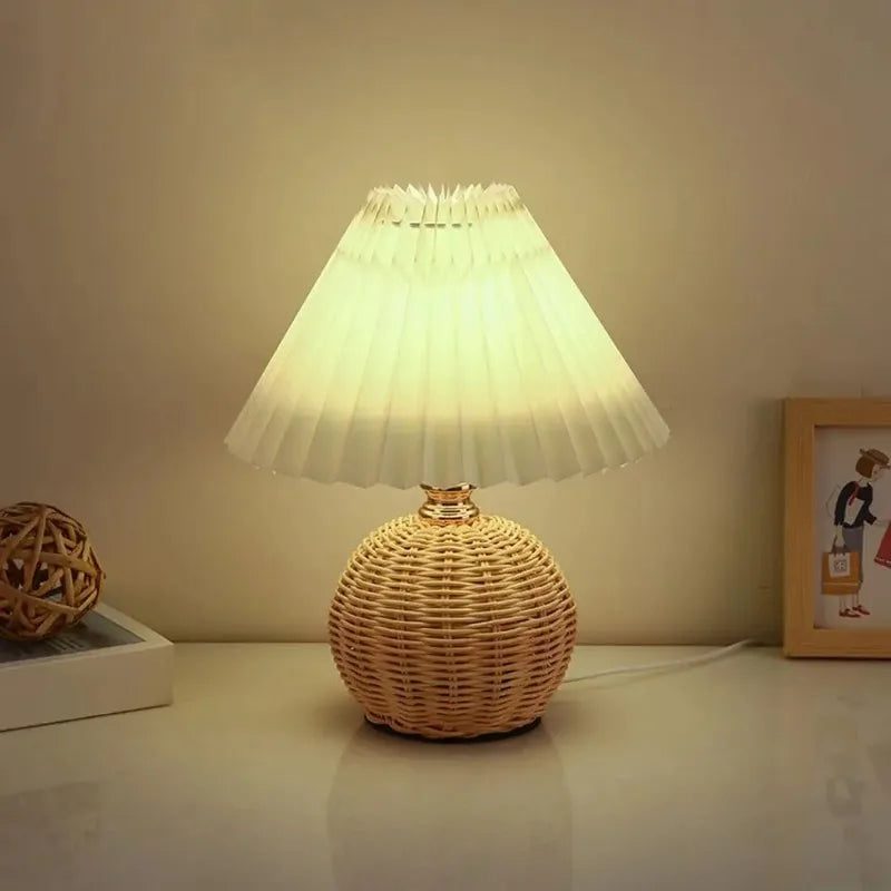 Wren Rattan Bedside Lamp
