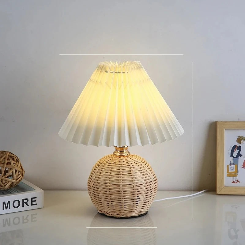 Wren Rattan Bedside Lamp